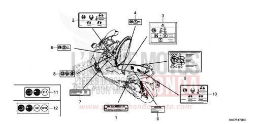 CAUTION LABEL (NSS125DF/ADF/ADH) NSS125ADH de 2017